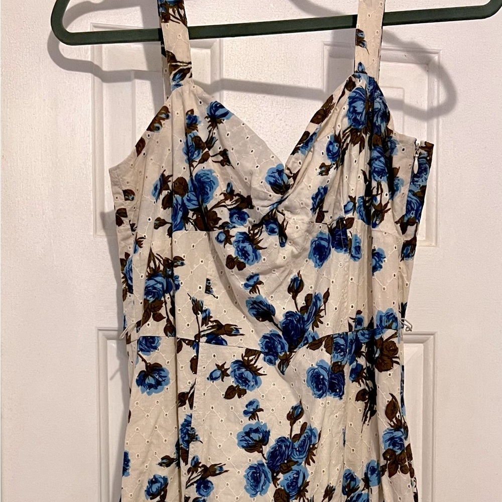 Blue Rose Mini Dress Eyelet